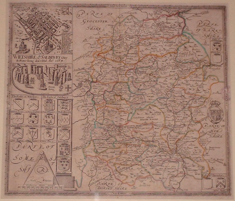 Map of Wiltshire - Saxton-Lea